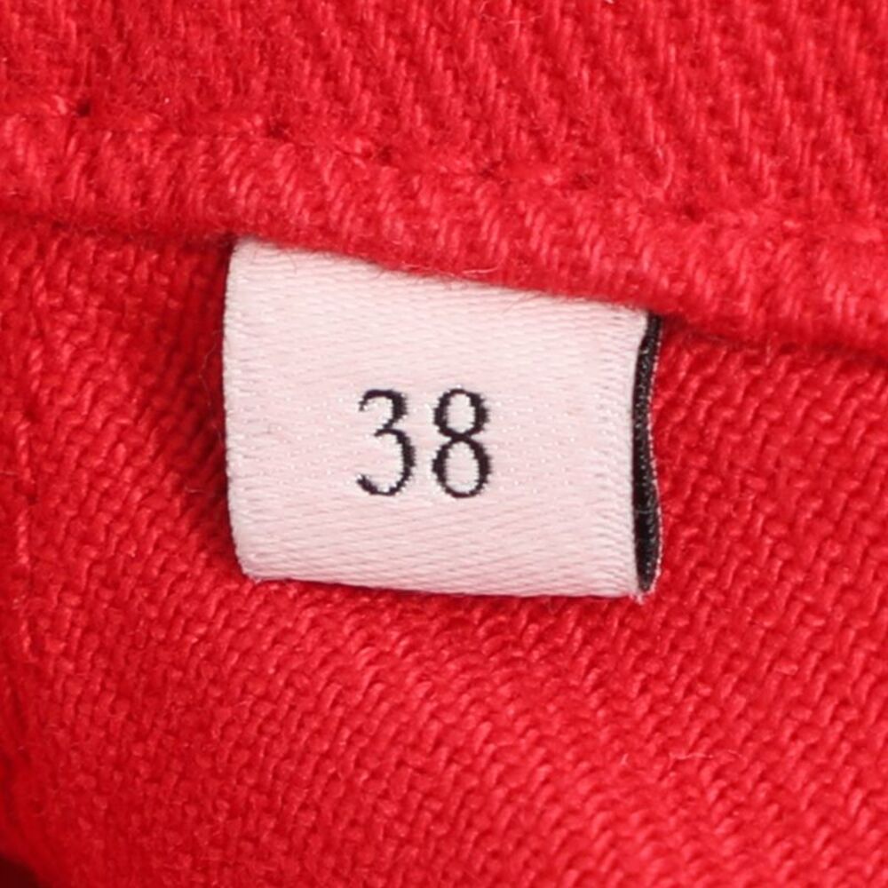 Sandro Red Denim Button Front Lace-Up Detail Jacket M - Picture 5 of 7